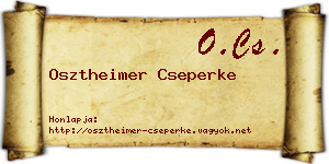 Osztheimer Cseperke névjegykártya